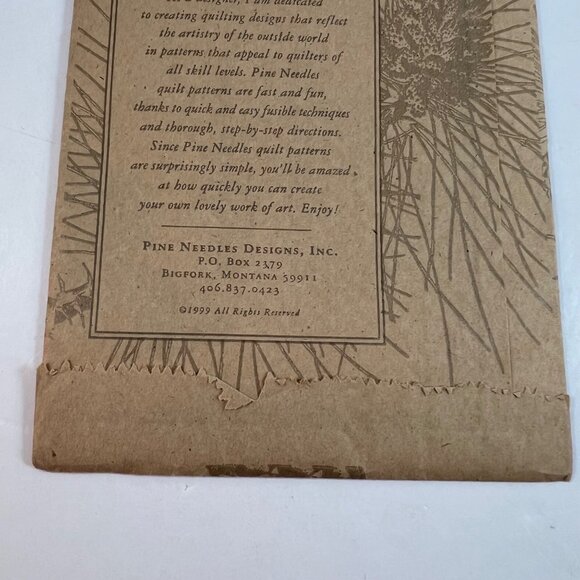 Moose Junction Quilt Applique Pattern Pine Needles Designs 31.5" x 40" UNCUT - Picture 7 of 8